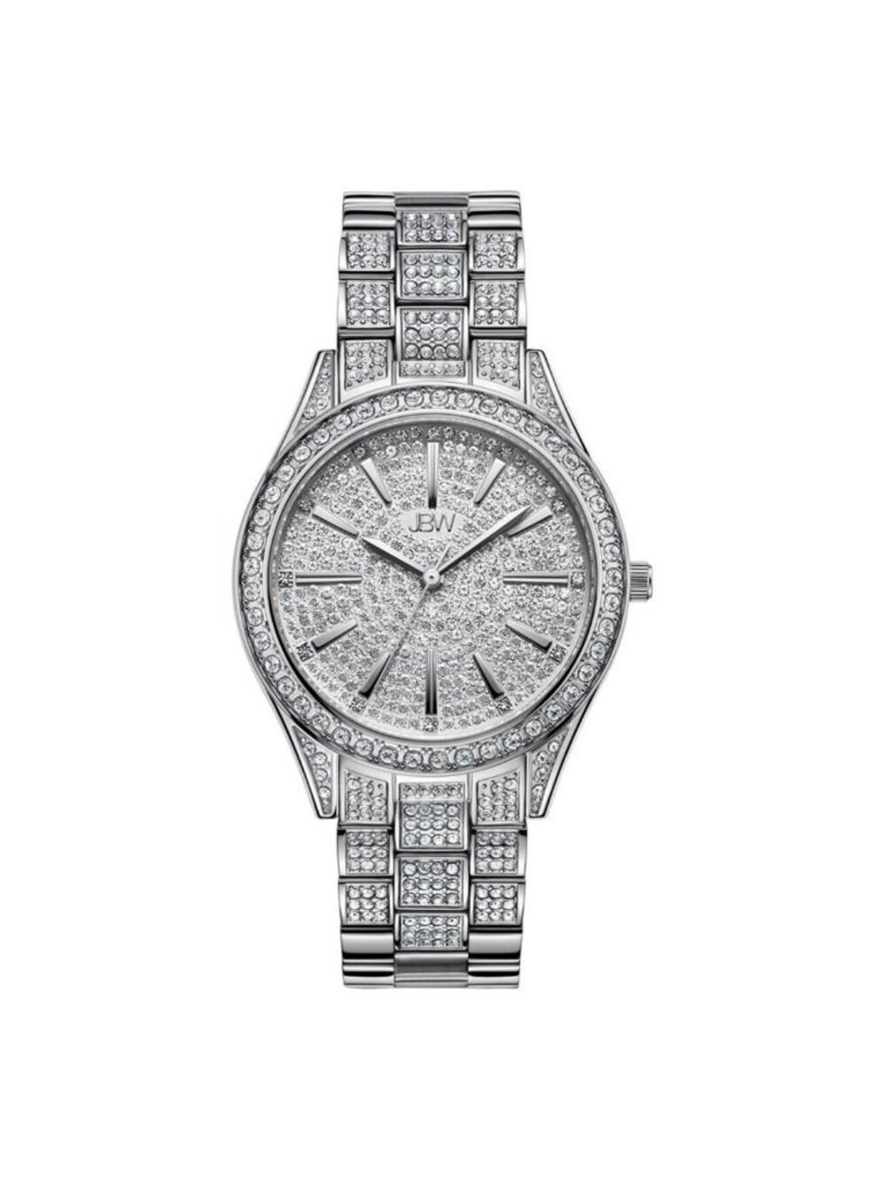 NWT JBW Cristal 34 Quartz Diamond Silver Dial Ladies Watch
